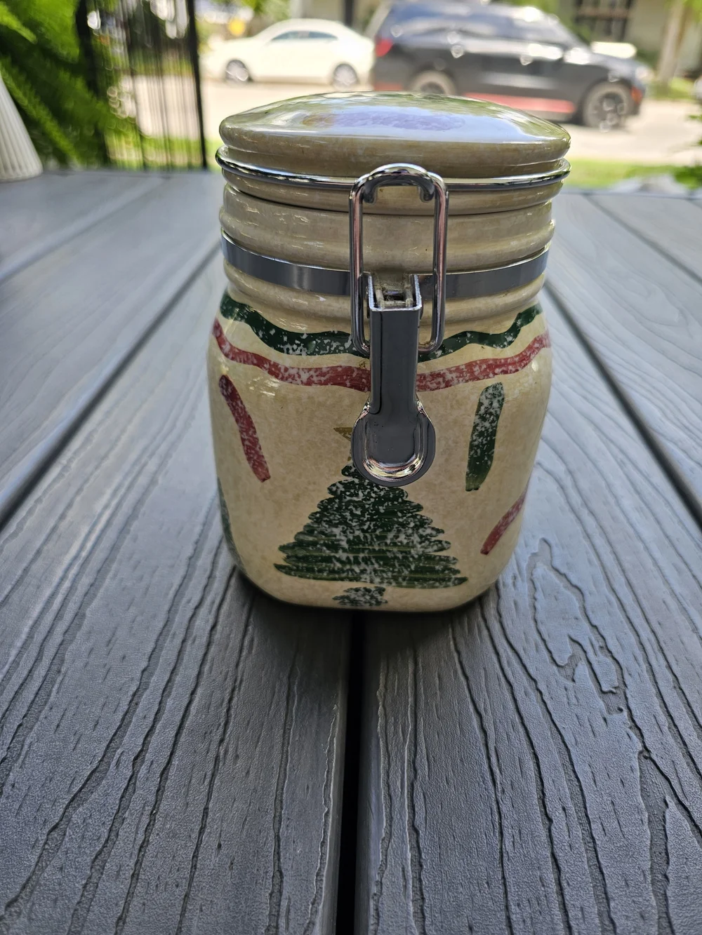Vintage Hausenware Christmas canister